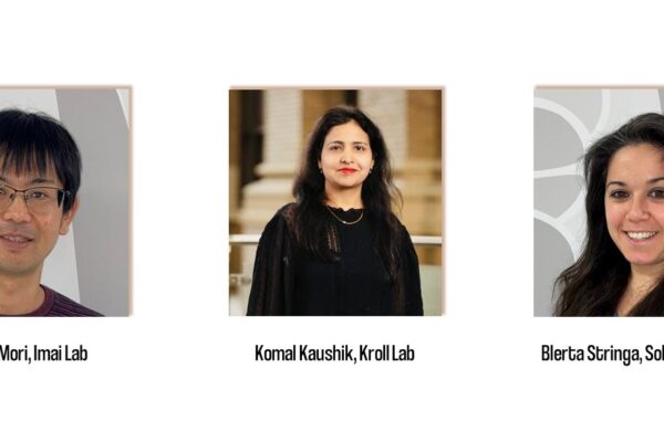 Kentaro Mori, Komal Kaushik, and Blerta Stringa have been awarded the 2023 Postdoctoral Fellow Seed of Independence Grant